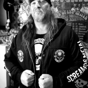 Scream For Metal Metal Zipper Hoodie mit Rücken- und Ärmeldruck. schwarz